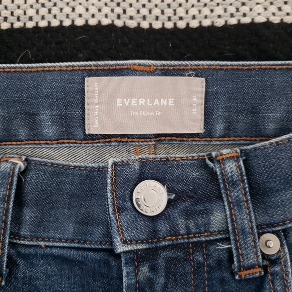 EVERLANE indigo distress the skinny fit  denim Jeans 28 - Picture 3 of 11